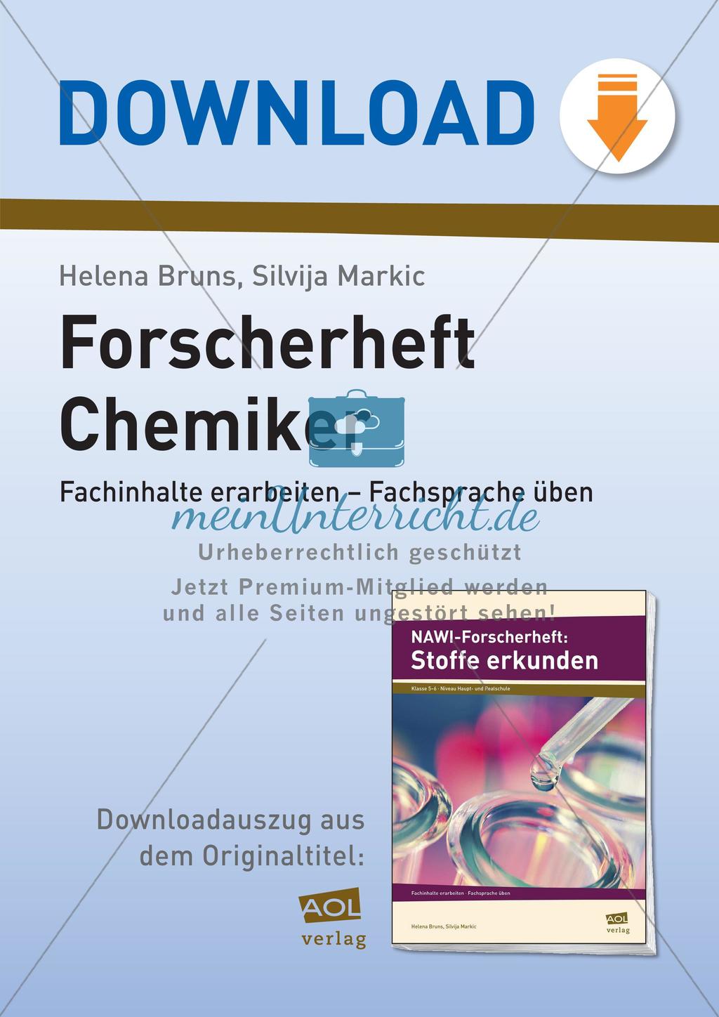 Forscherheft: Fachinhalte und Fachsprache erarbeiten Preview 1