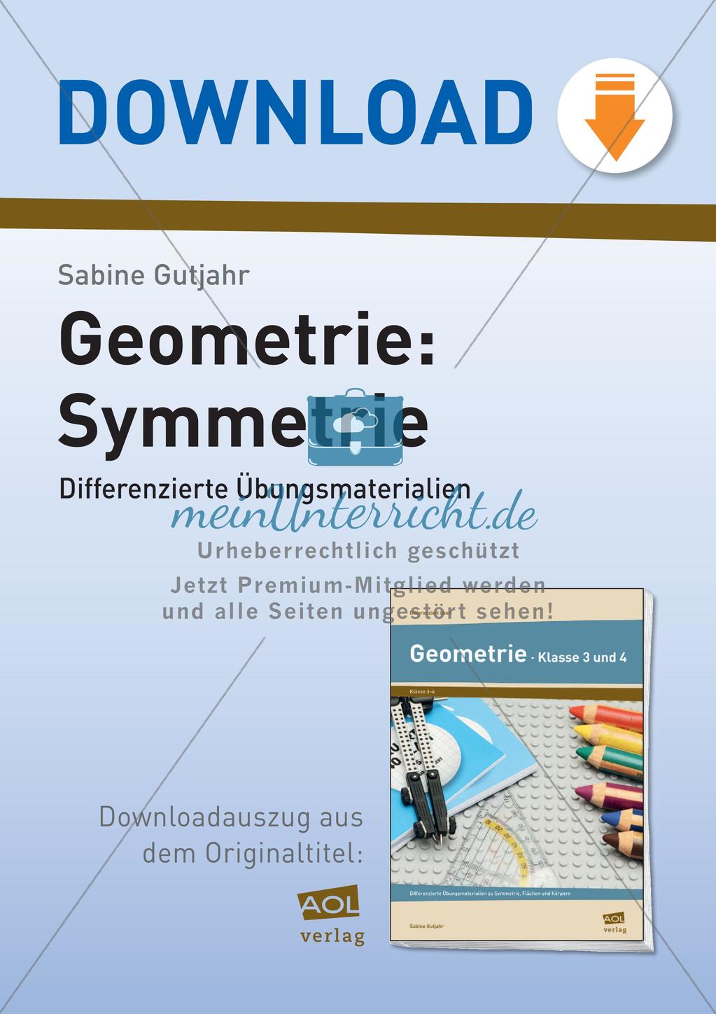 Symmetrie - Differenzierte Übungsmaterialien Preview 1