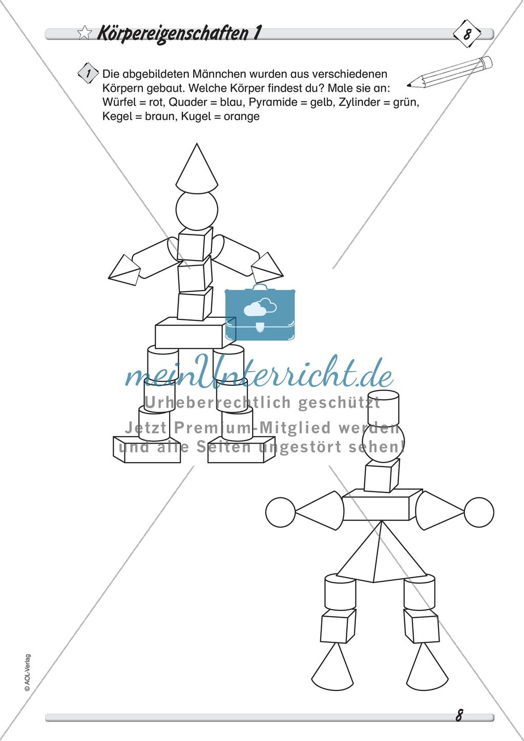 Geometrische Körper: Differenzierte Übungsmaterialien Preview 10