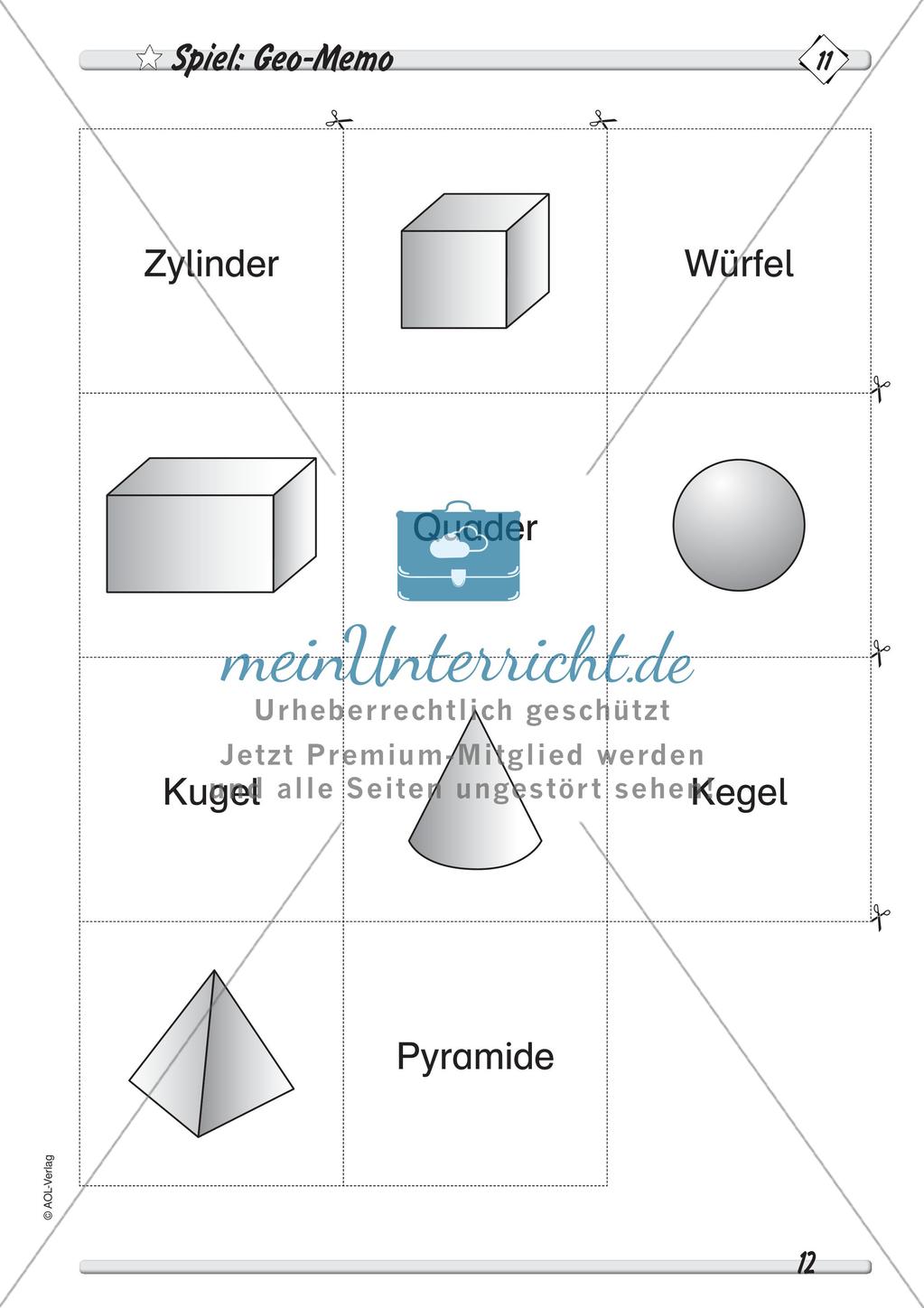 Geometrische Körper: Differenzierte Übungsmaterialien Preview 14