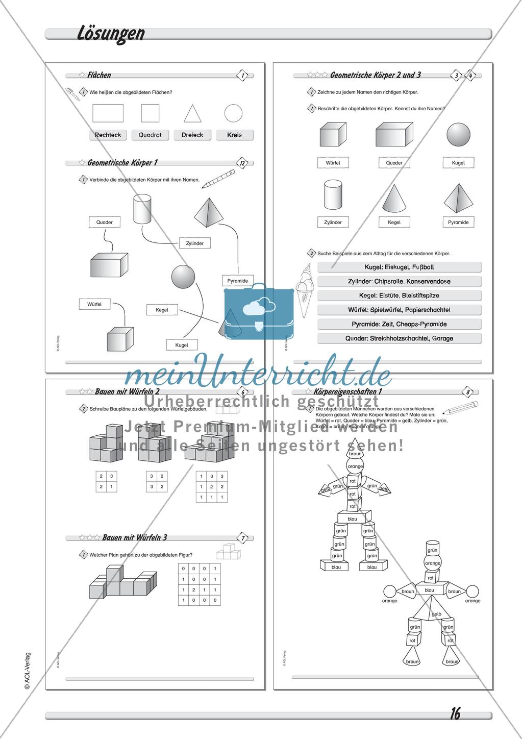 Geometrische Körper: Differenzierte Übungsmaterialien Preview 18