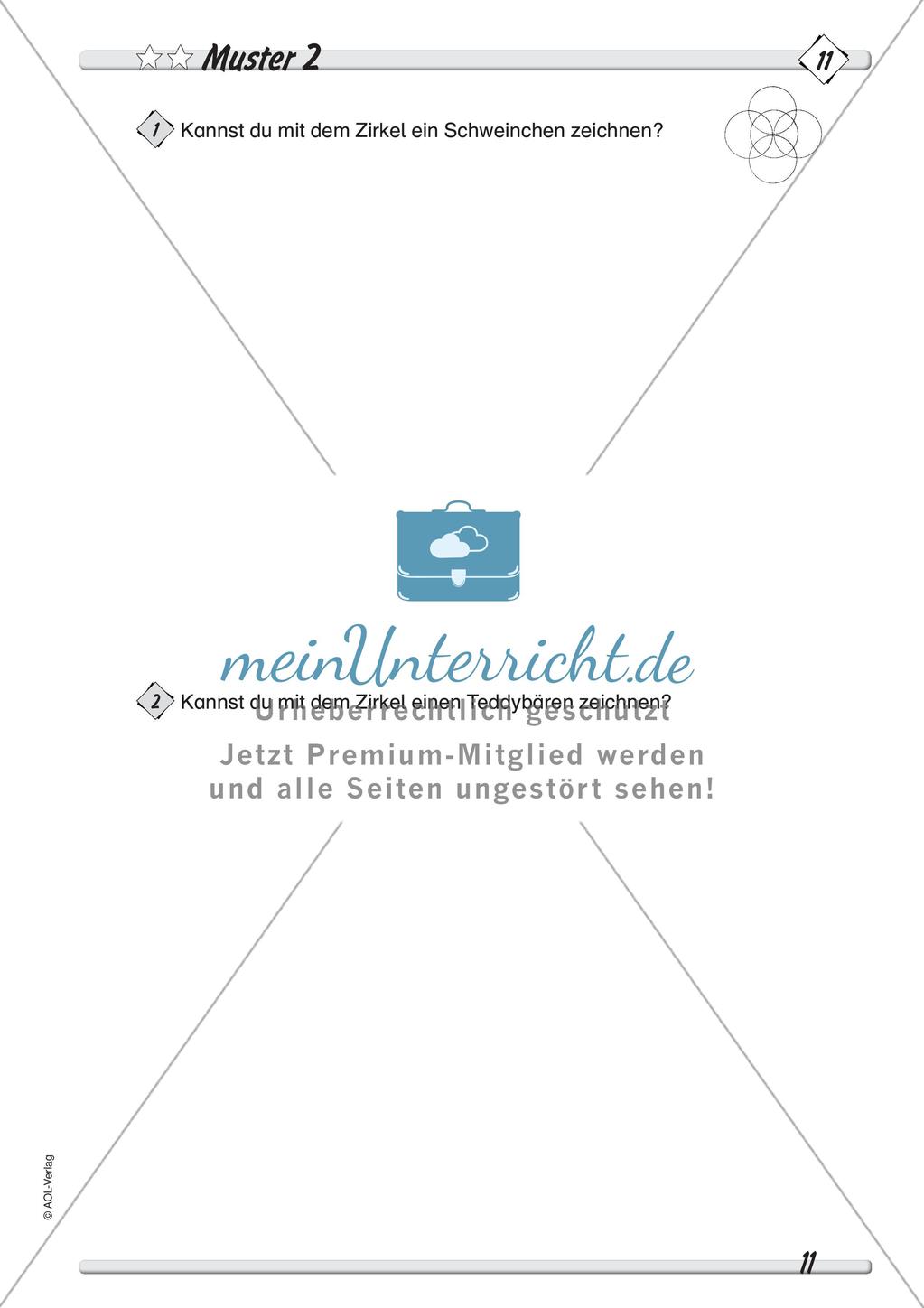 Zeichnen mit Geodreieck und Zirkel: Differenzierte Übungsmaterialien Preview 13