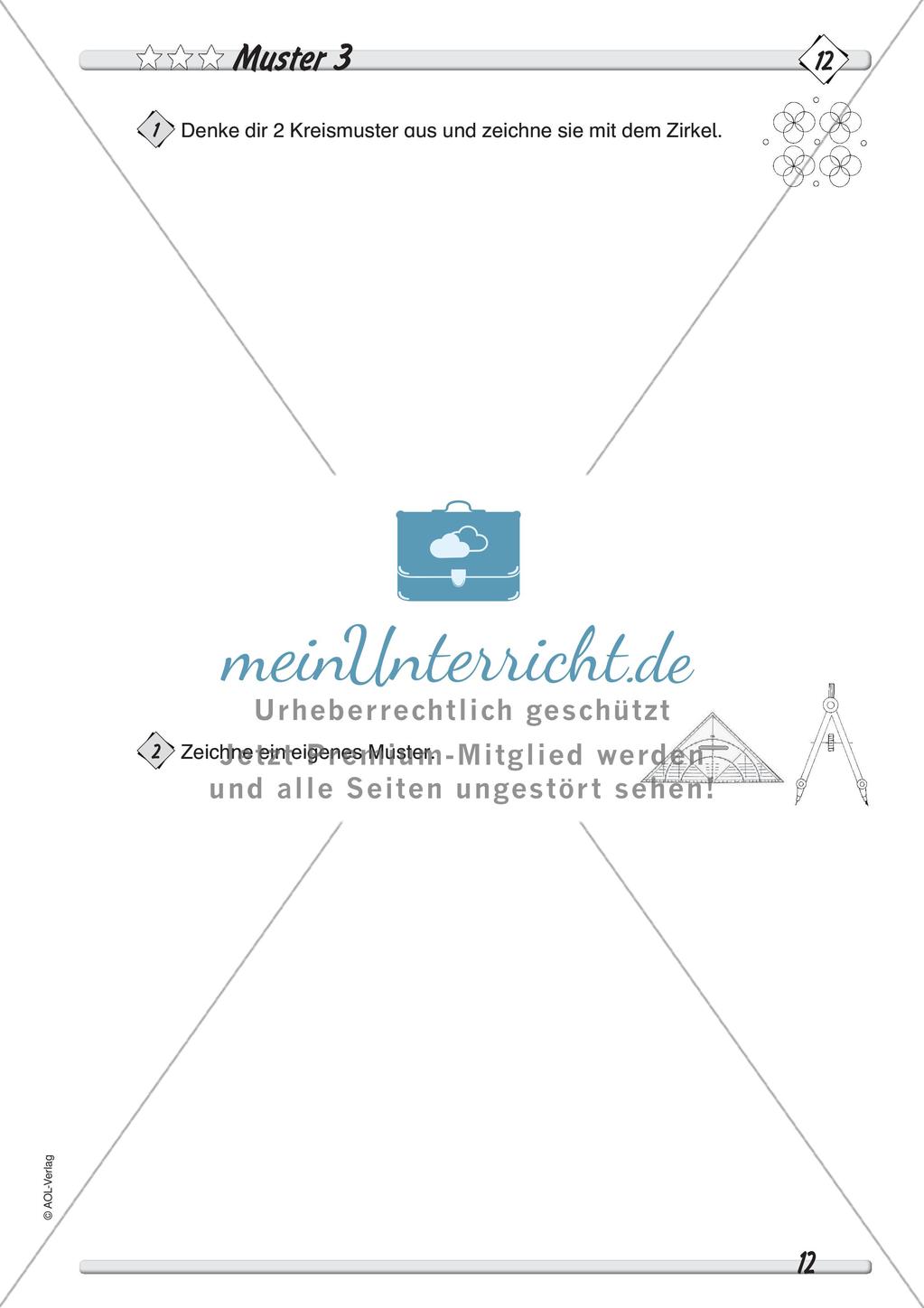 Zeichnen mit Geodreieck und Zirkel: Differenzierte Übungsmaterialien Preview 14
