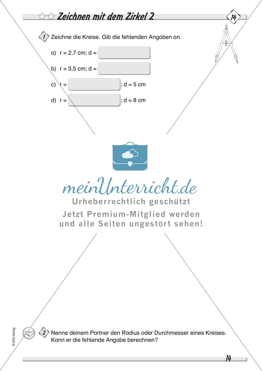 Zeichnen mit Geodreieck und Zirkel: Differenzierte Übungsmaterialien Preview 16