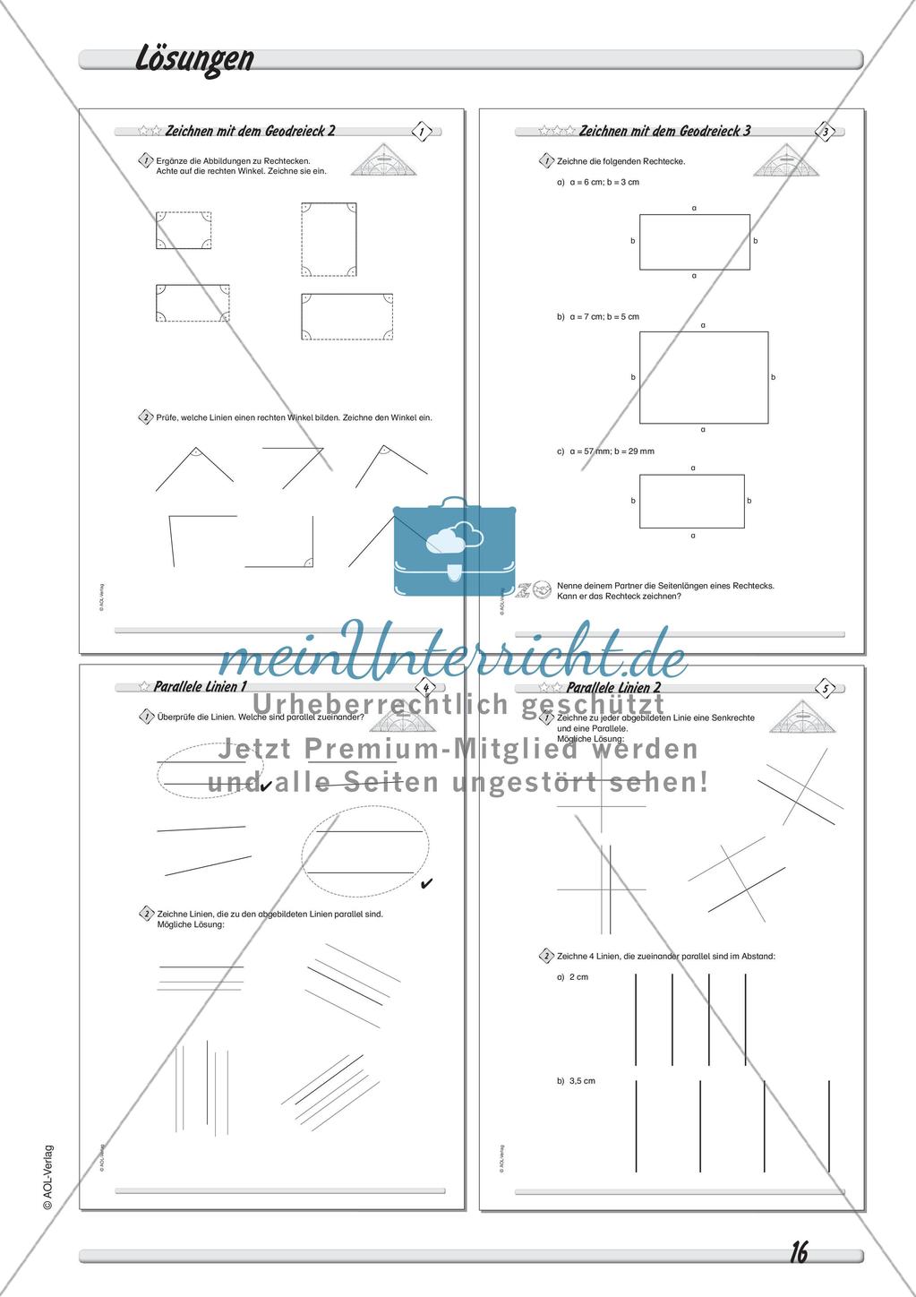 Zeichnen mit Geodreieck und Zirkel: Differenzierte Übungsmaterialien Preview 18