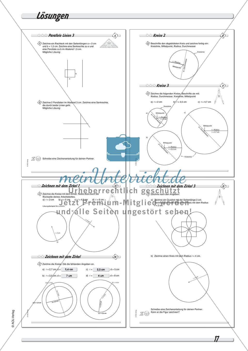 Zeichnen mit Geodreieck und Zirkel: Differenzierte Übungsmaterialien Preview 19