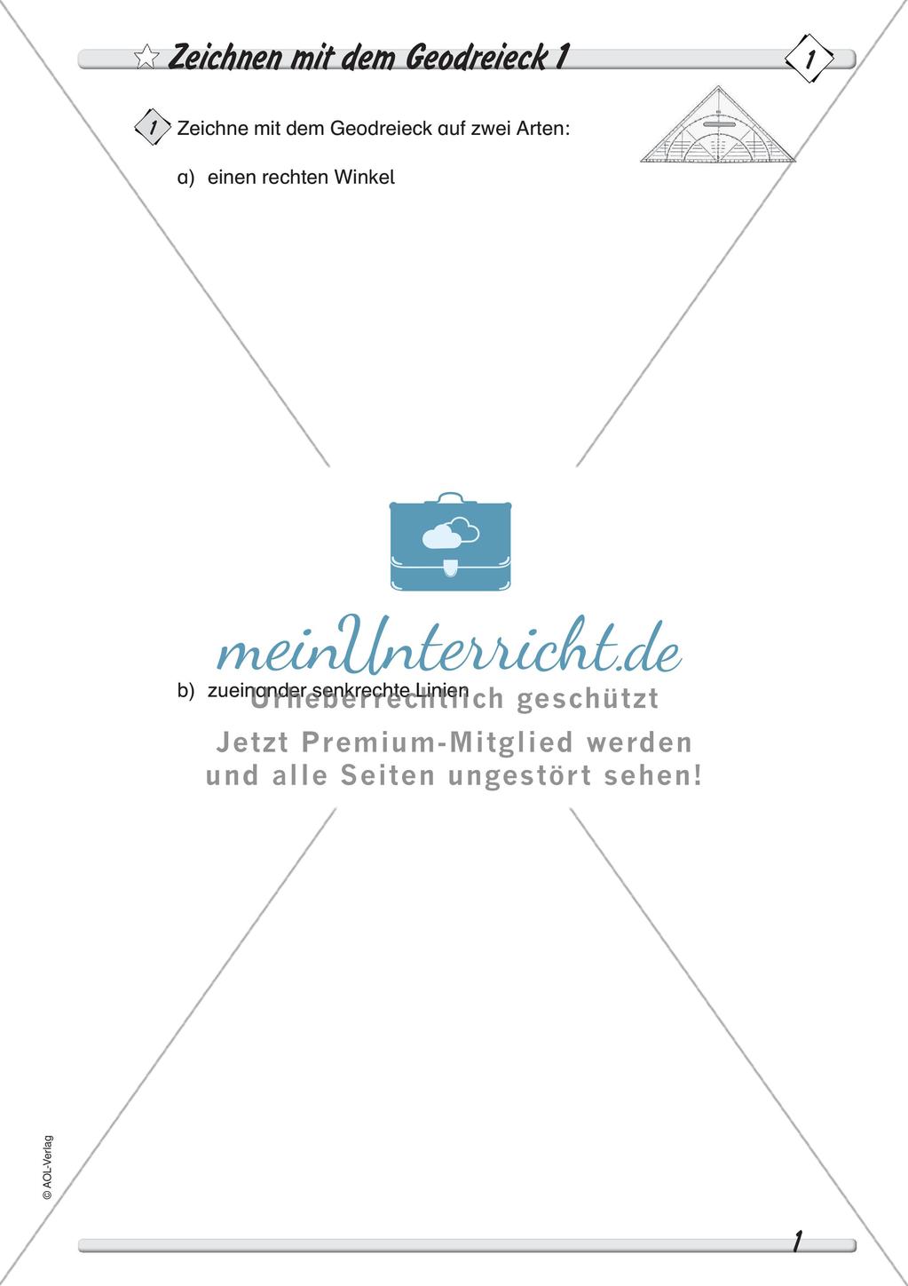 Zeichnen mit Geodreieck und Zirkel: Differenzierte Übungsmaterialien Preview 3