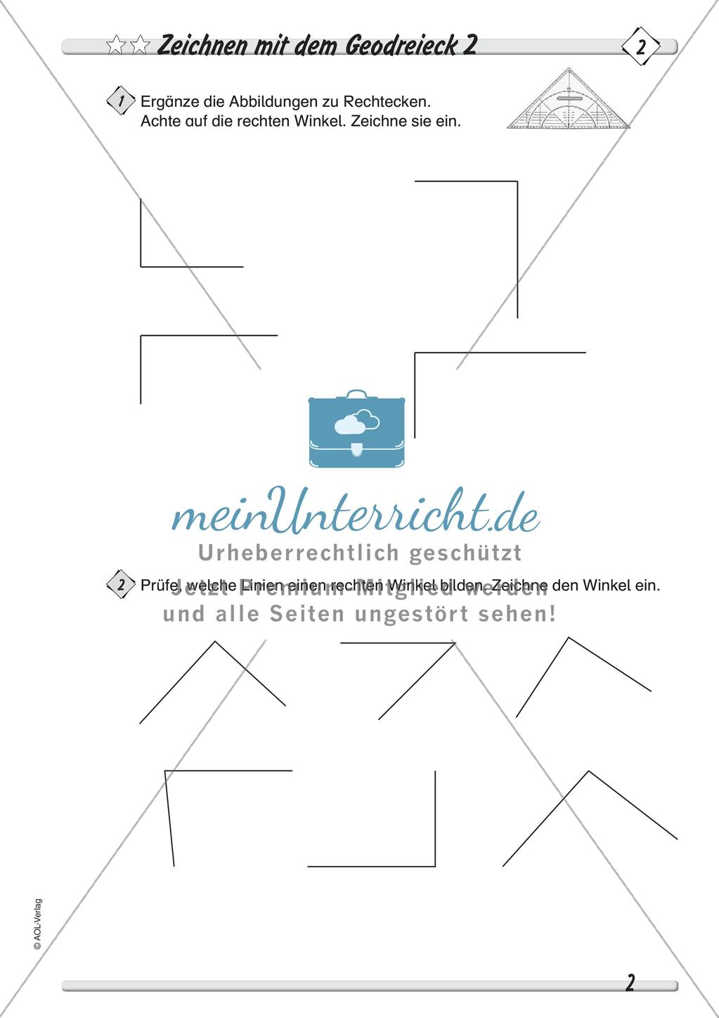 Zeichnen mit Geodreieck und Zirkel: Differenzierte Übungsmaterialien Preview 4