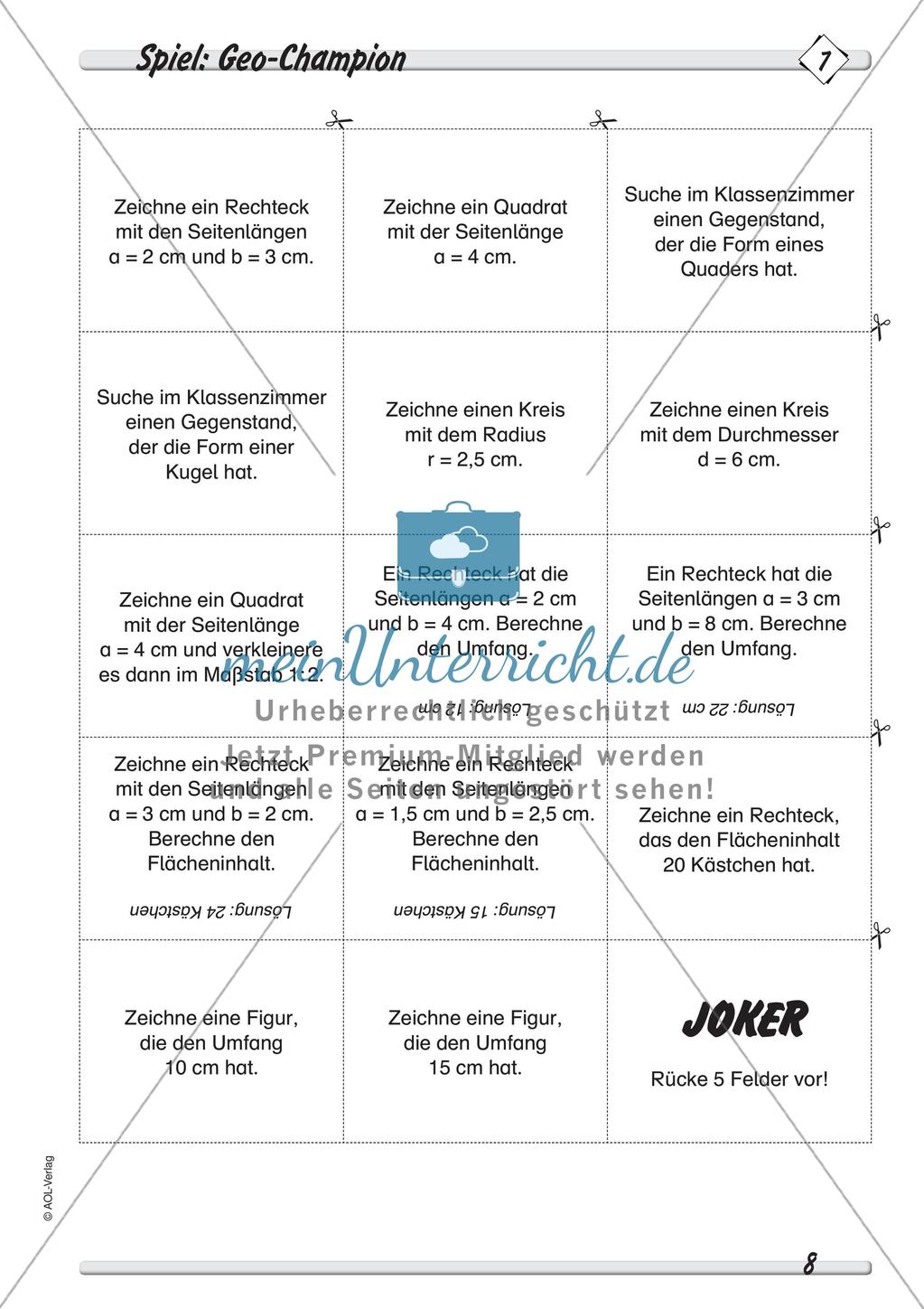 Umfang und Flächeninhalt: Differenzierte Übungsmaterialien Preview 10