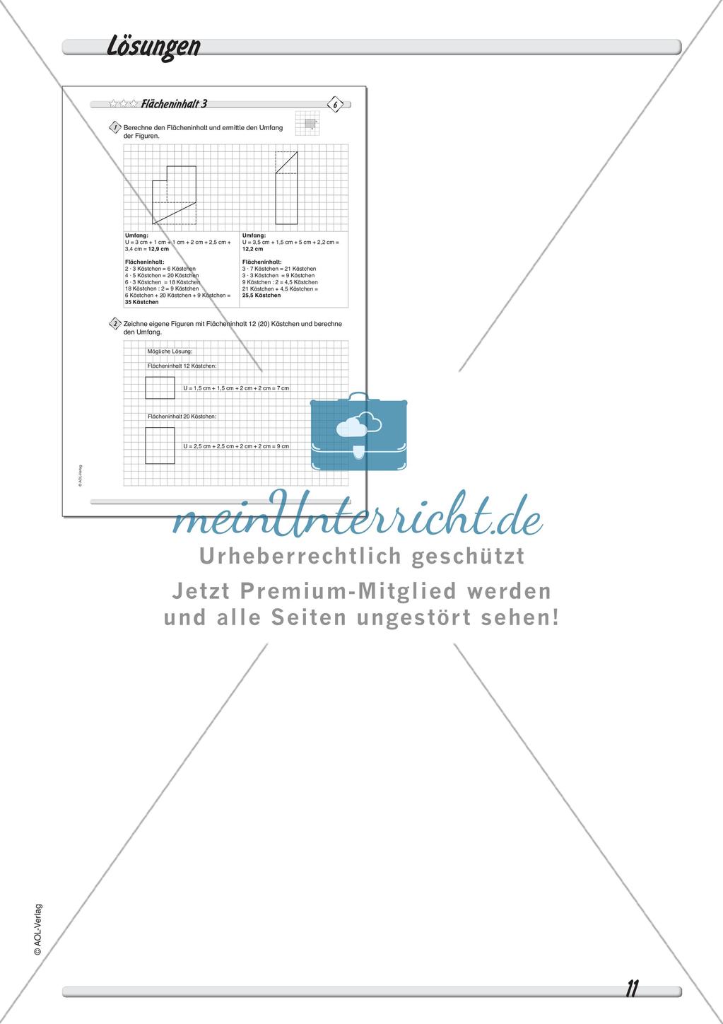 Umfang und Flächeninhalt: Differenzierte Übungsmaterialien Preview 13