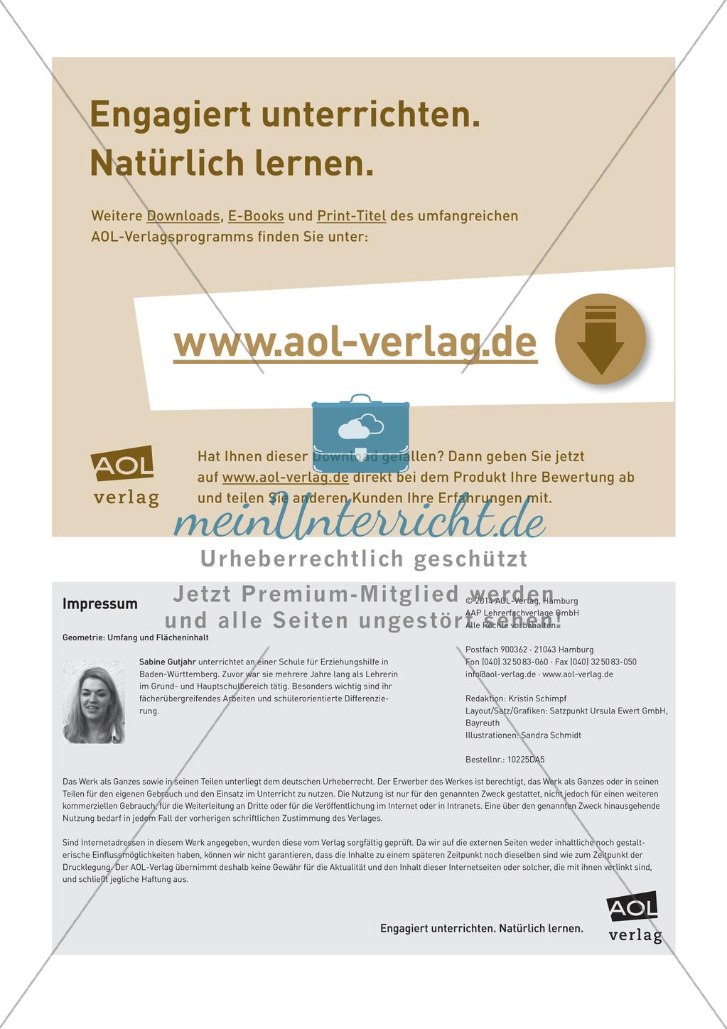 Umfang und Flächeninhalt: Differenzierte Übungsmaterialien Preview 14