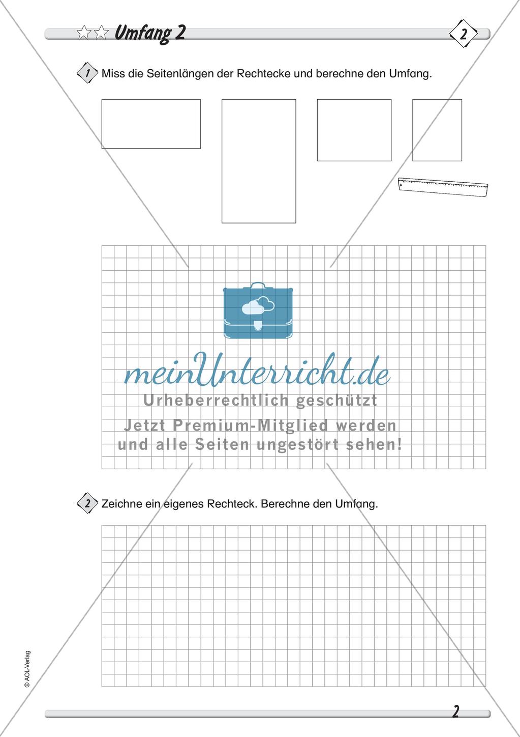 Umfang und Flächeninhalt: Differenzierte Übungsmaterialien Preview 4