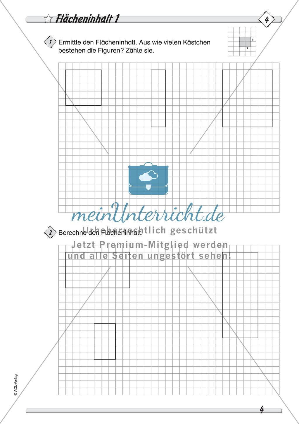 Umfang und Flächeninhalt: Differenzierte Übungsmaterialien Preview 6