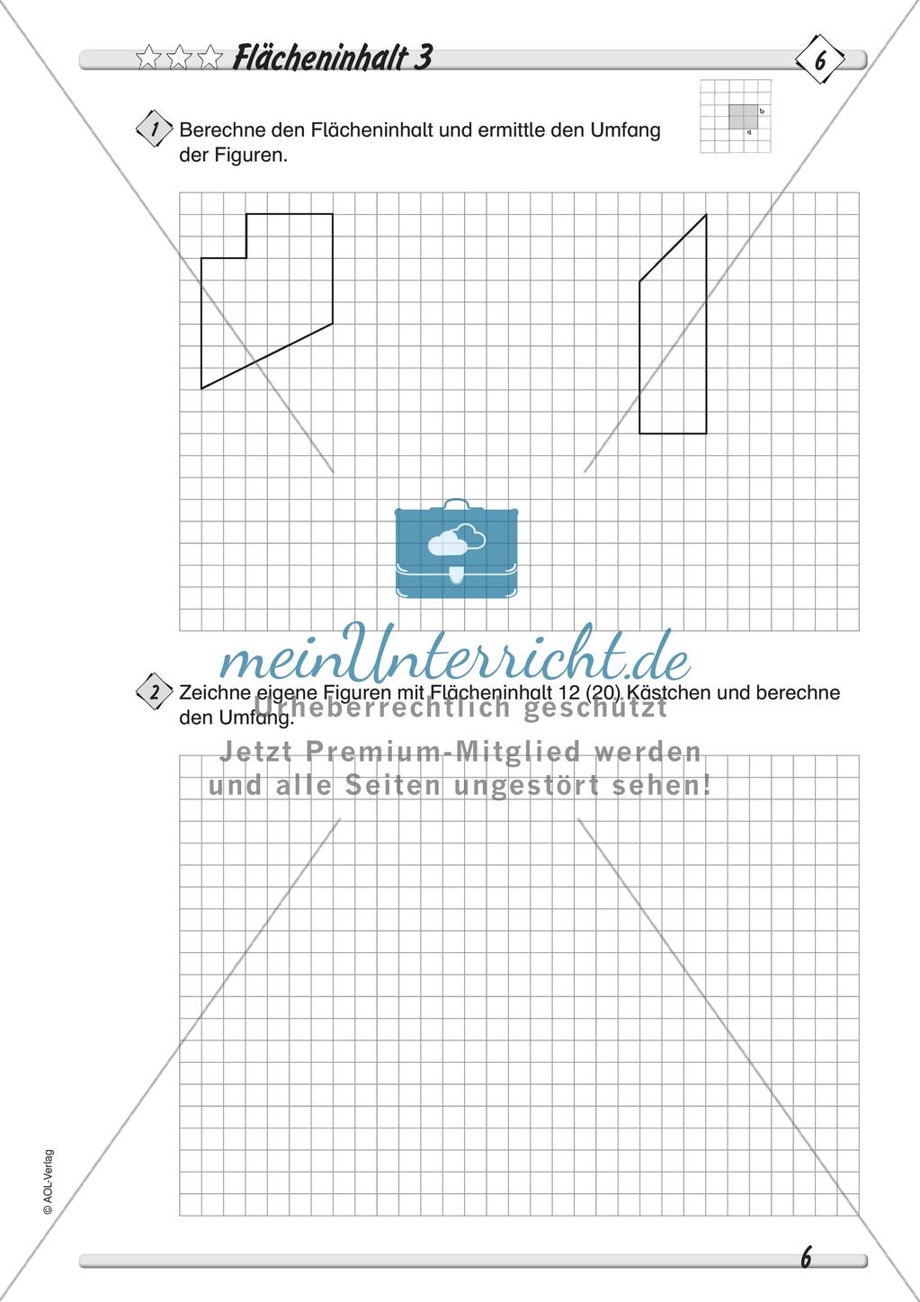 Umfang und Flächeninhalt: Differenzierte Übungsmaterialien Preview 8