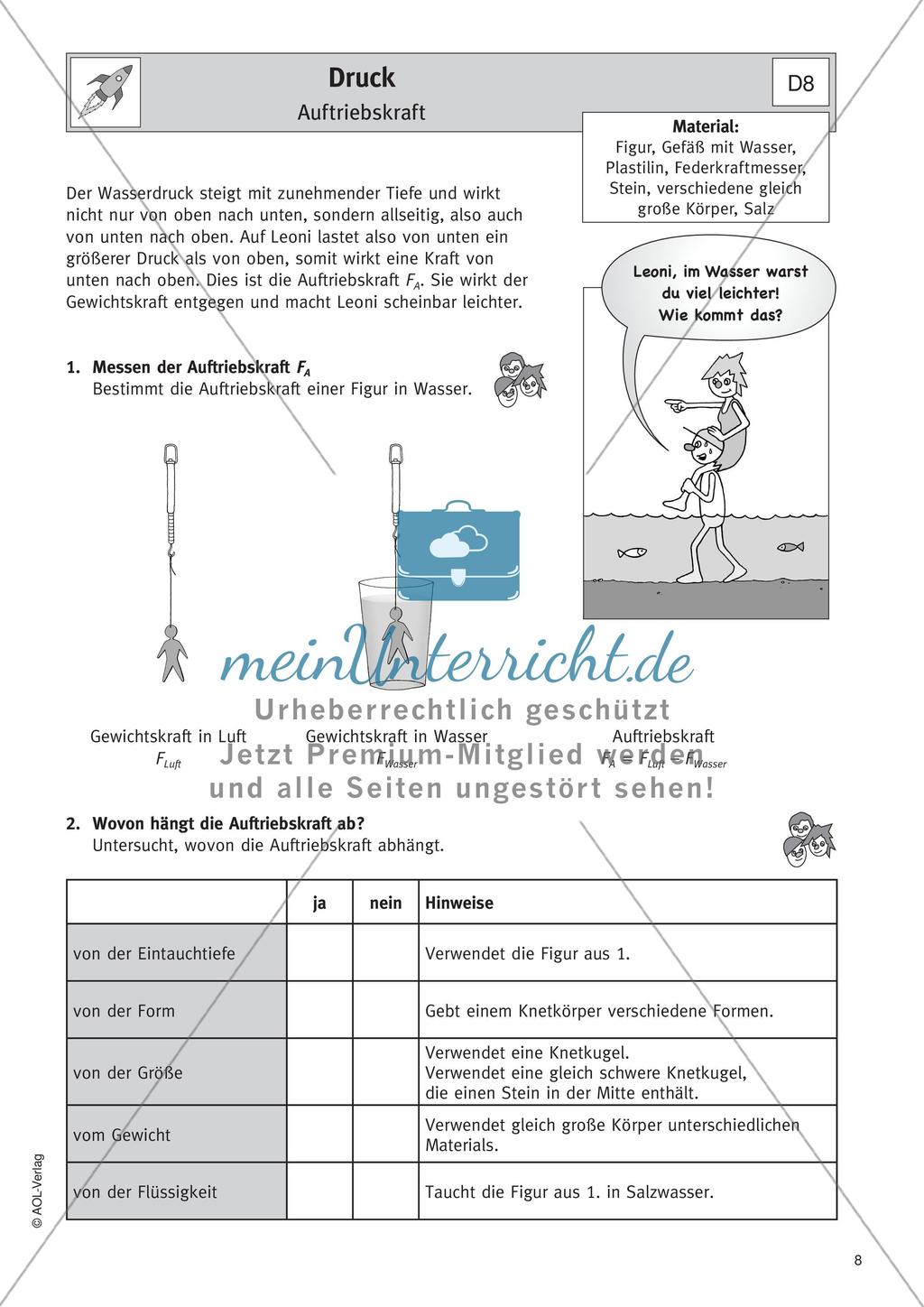 Physik selbst entdecken: Mechanik - Druck Preview 10