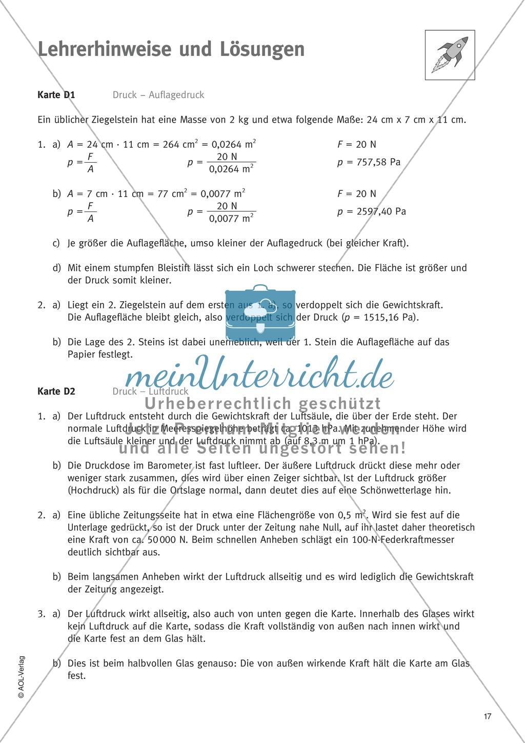 Physik selbst entdecken: Mechanik - Druck Preview 19