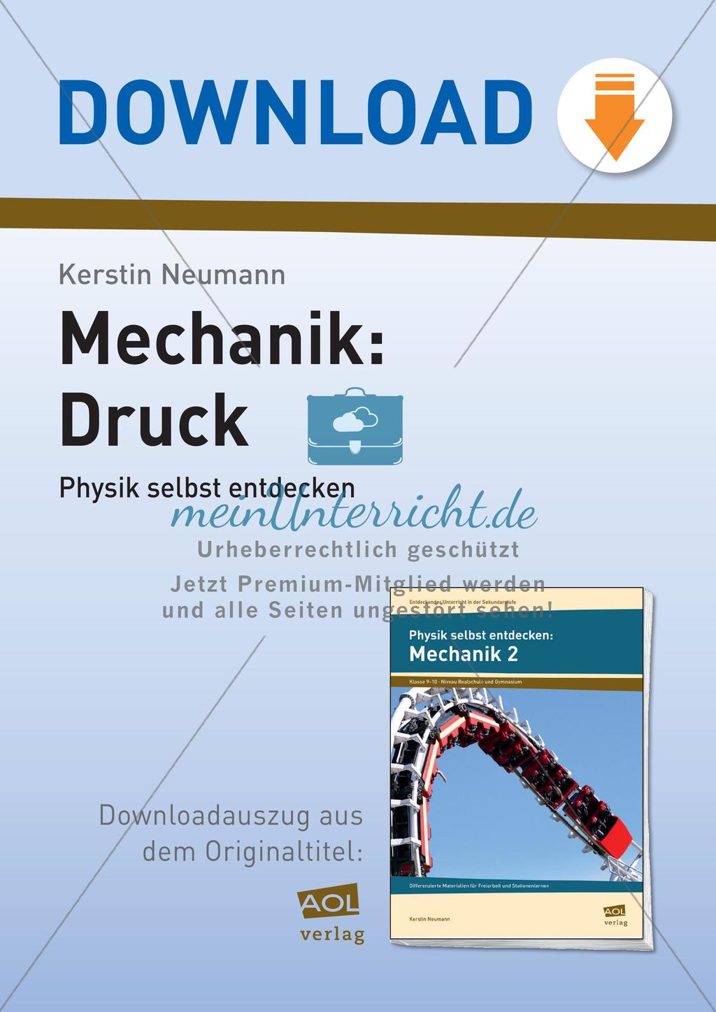Physik selbst entdecken: Mechanik - Druck Preview 1