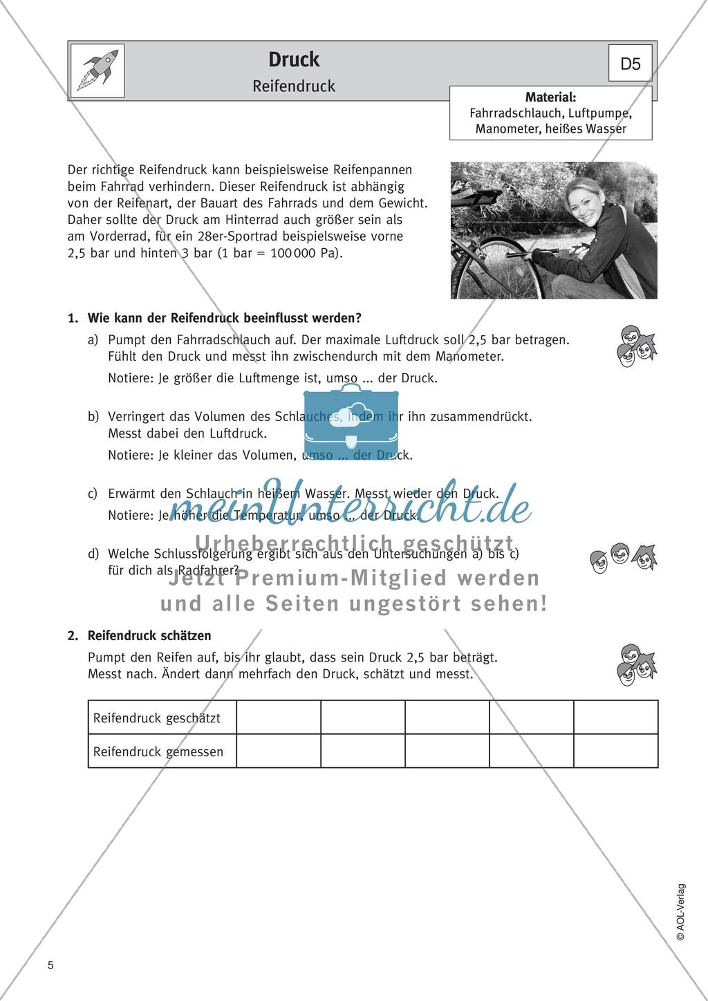 Physik selbst entdecken: Mechanik - Druck Preview 7