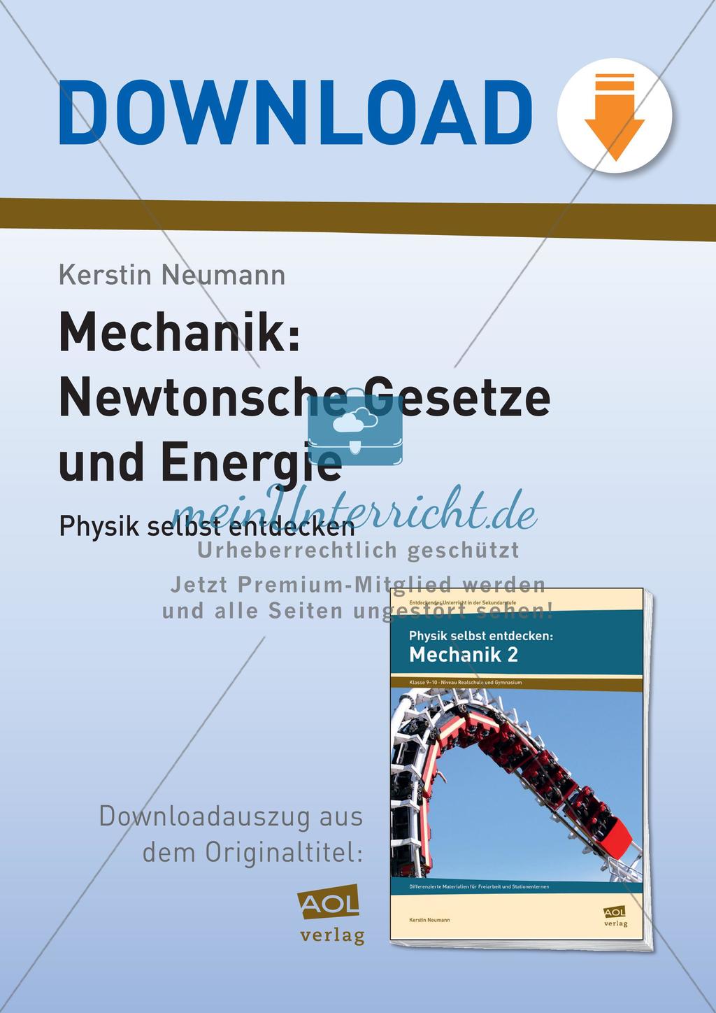 Physik selbst entdecken: Mechanik - Newtonsche Gesetze und Energie Preview 1