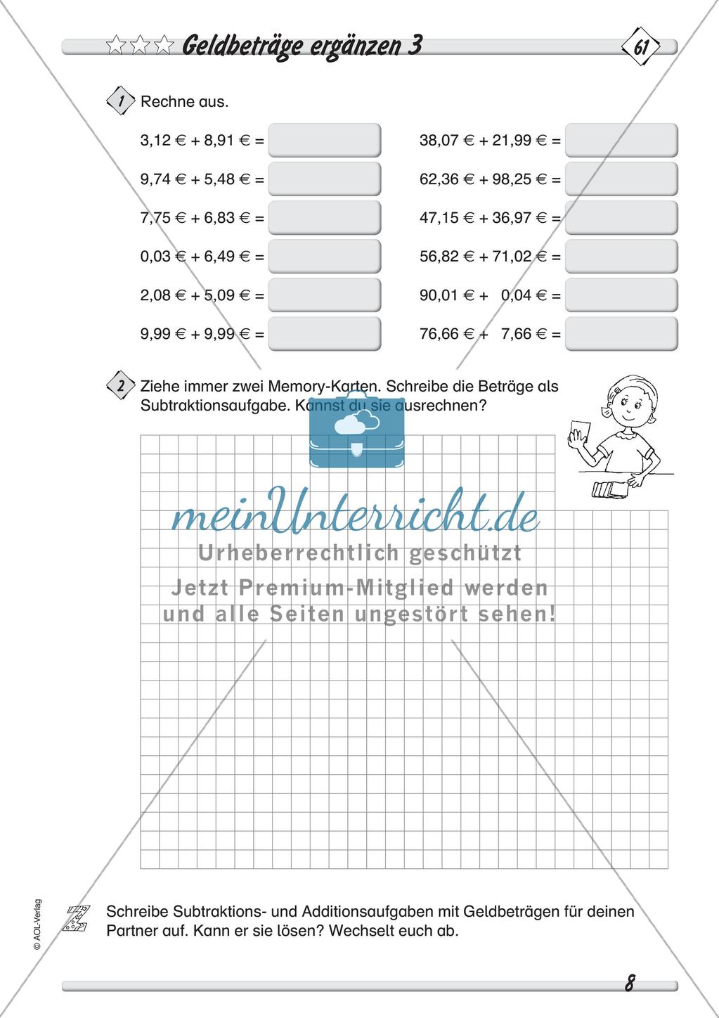 Größen und Messen: Geld Preview 10