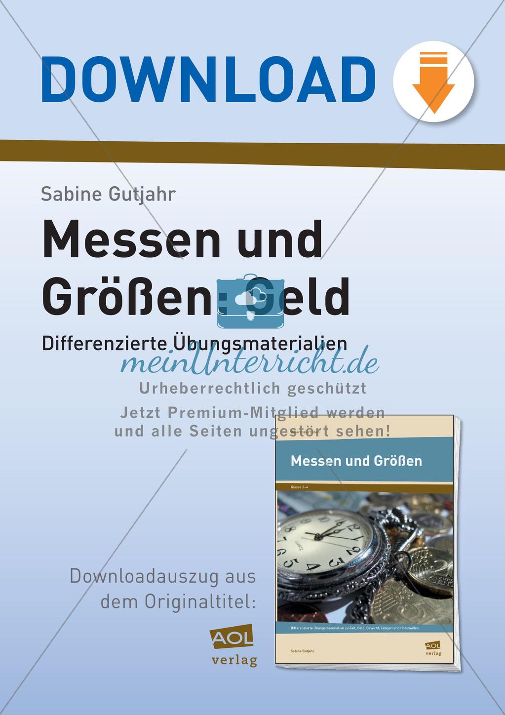 Größen und Messen: Geld Preview 1