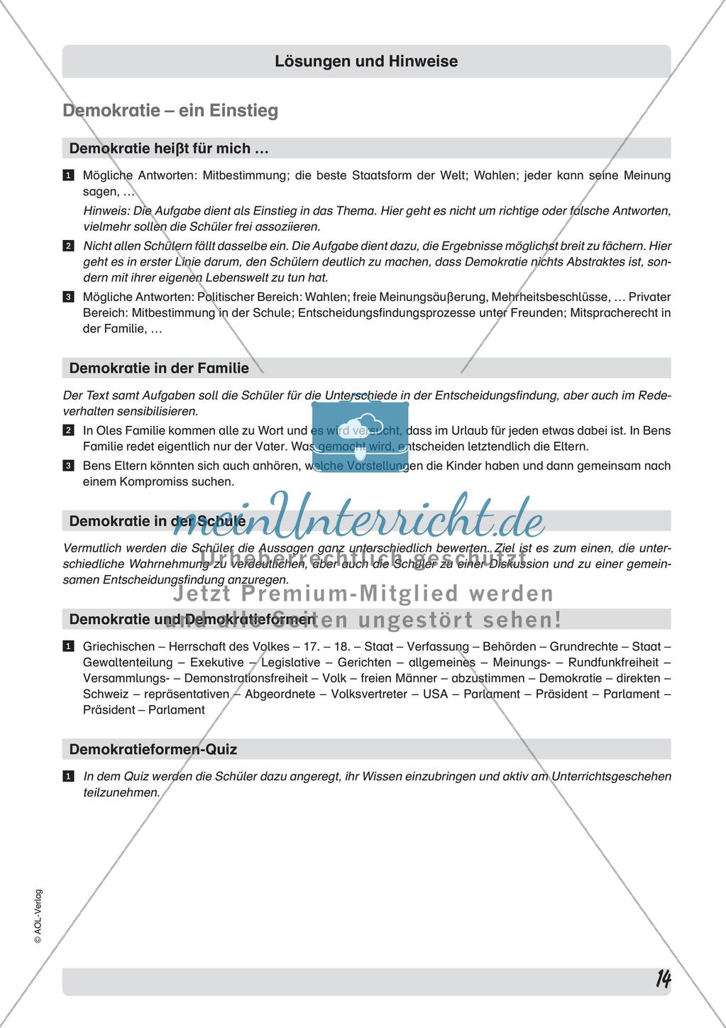 Einstieg in das Thema Demokratie Preview 16