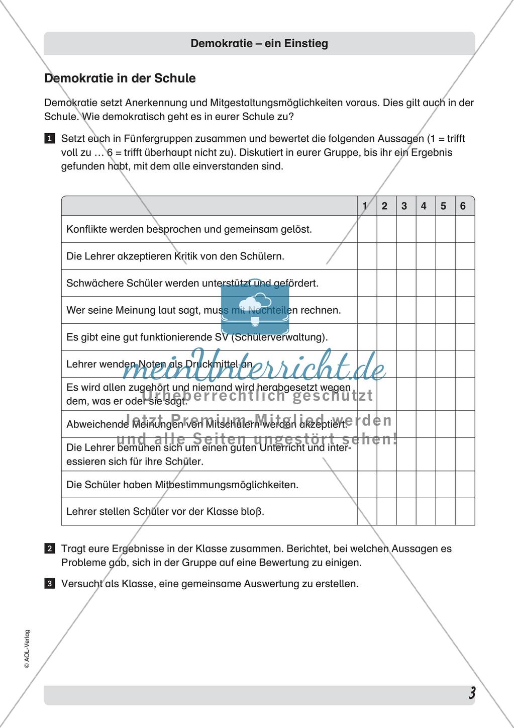 Einstieg in das Thema Demokratie Preview 5