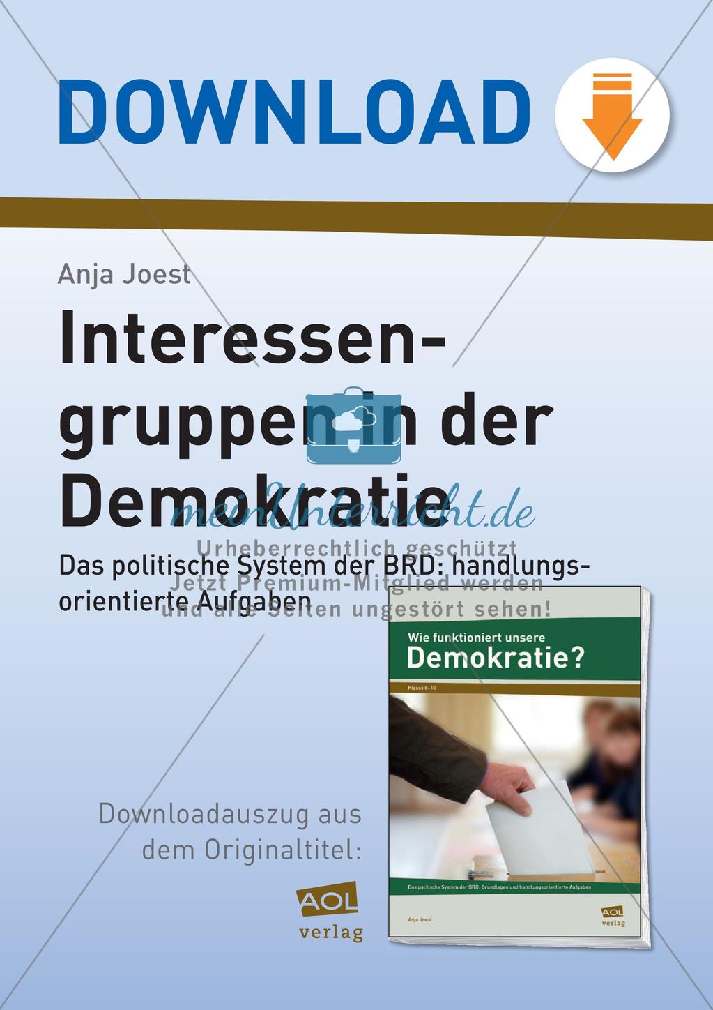 Interessengruppen in der Demokratie Preview 1