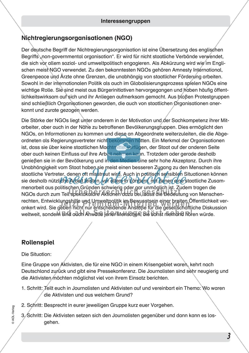Interessengruppen in der Demokratie Preview 5