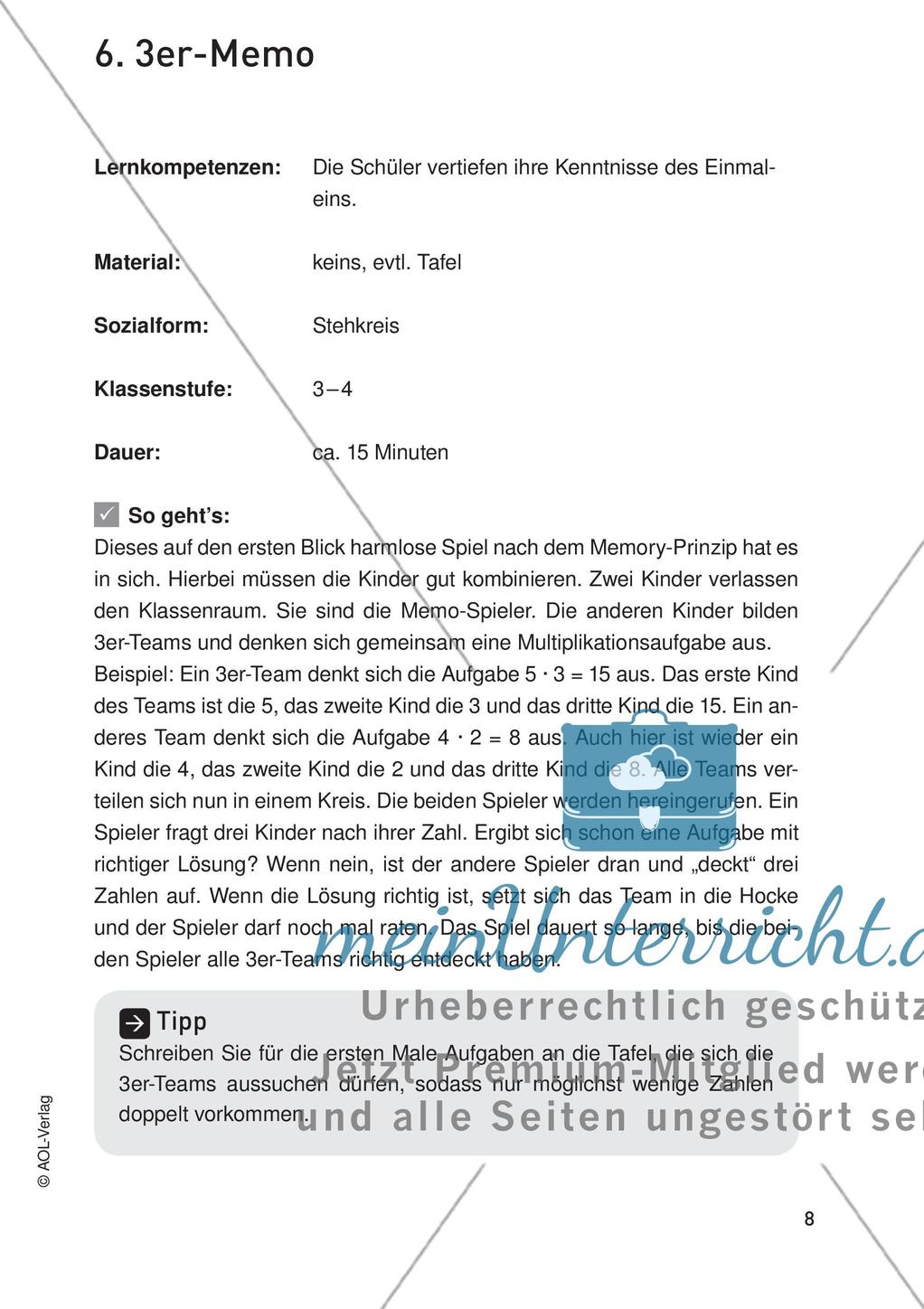 Bewegter Unterricht: Zahlen & Operationen Preview 10