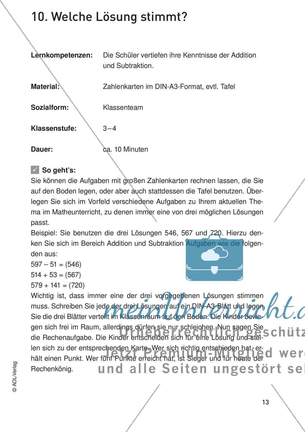 Bewegter Unterricht: Zahlen & Operationen Preview 15