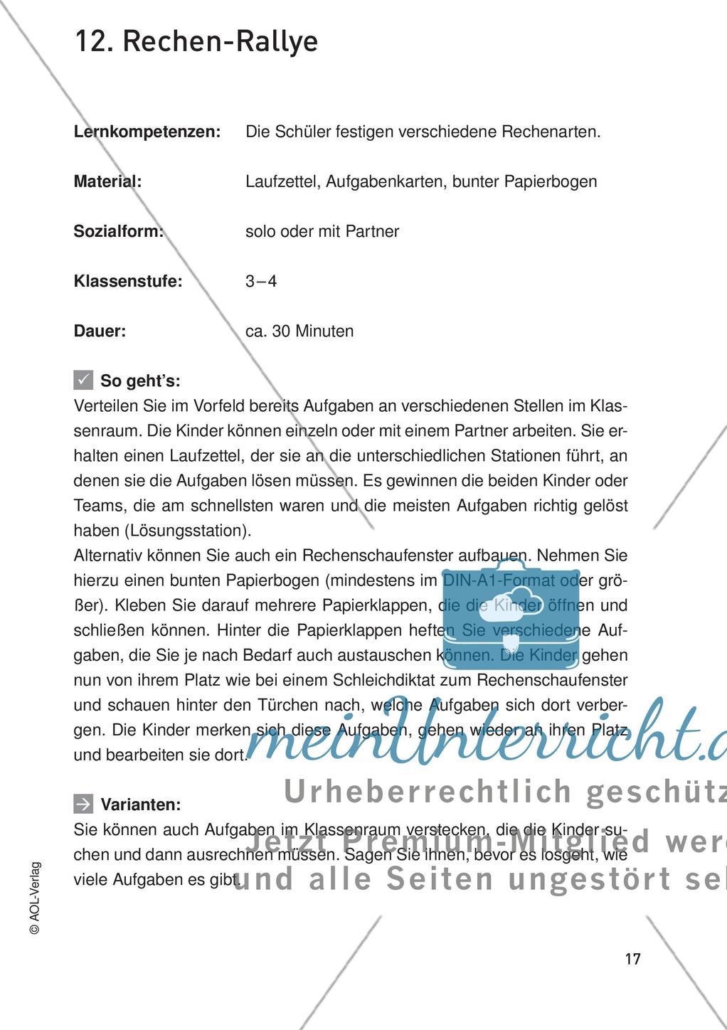 Bewegter Unterricht: Zahlen & Operationen Preview 19