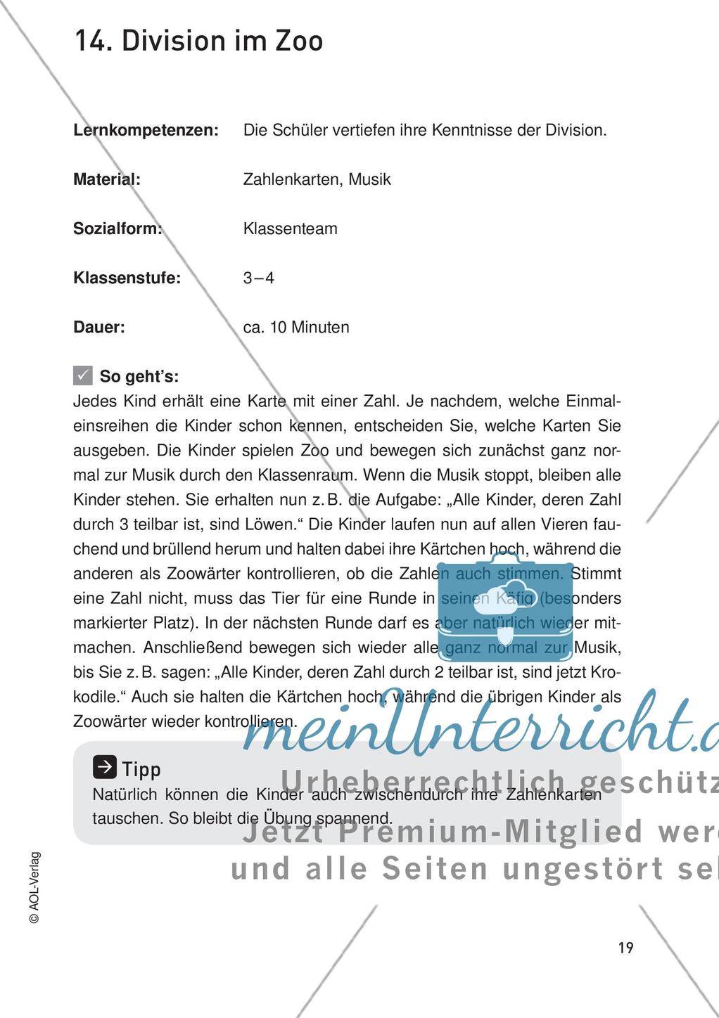 Bewegter Unterricht: Zahlen & Operationen Preview 21