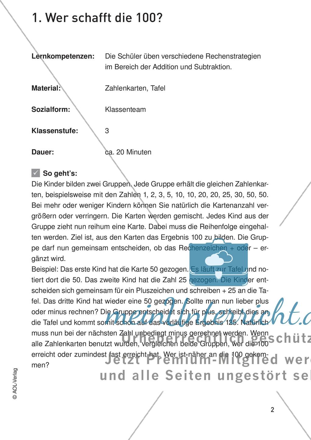 Bewegter Unterricht: Zahlen & Operationen Preview 4