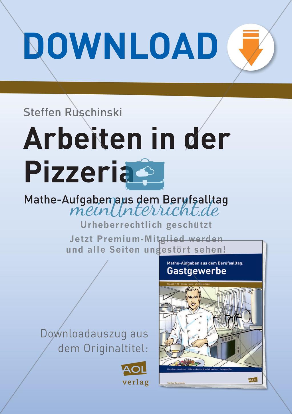 Mathe im Berufsalltag/Gastgewerbe: Bestellungen auswerten Preview 1