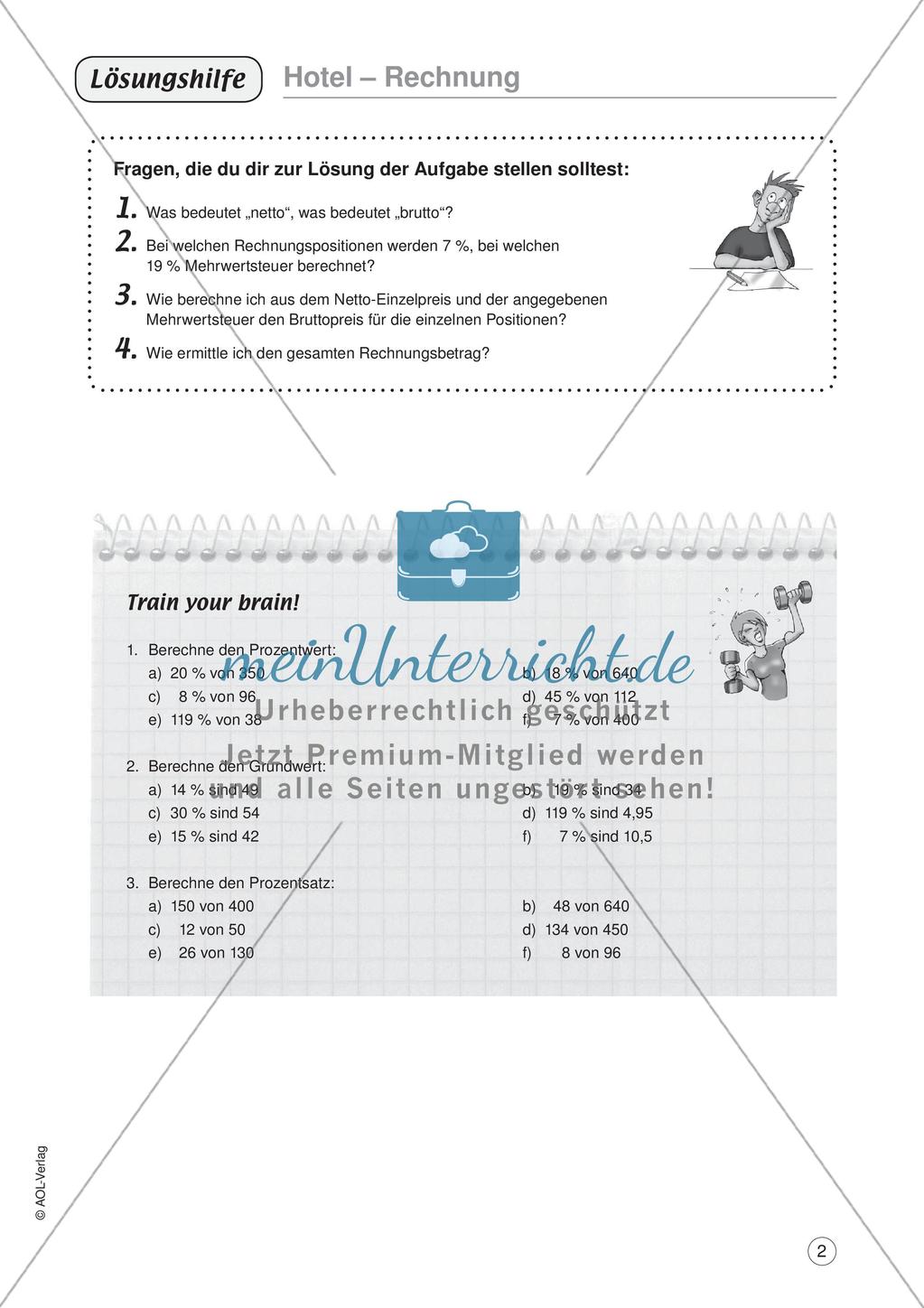 Mathe im Berufsalltag/Gastgewerbe: Bruttopreise berechnen Preview 4