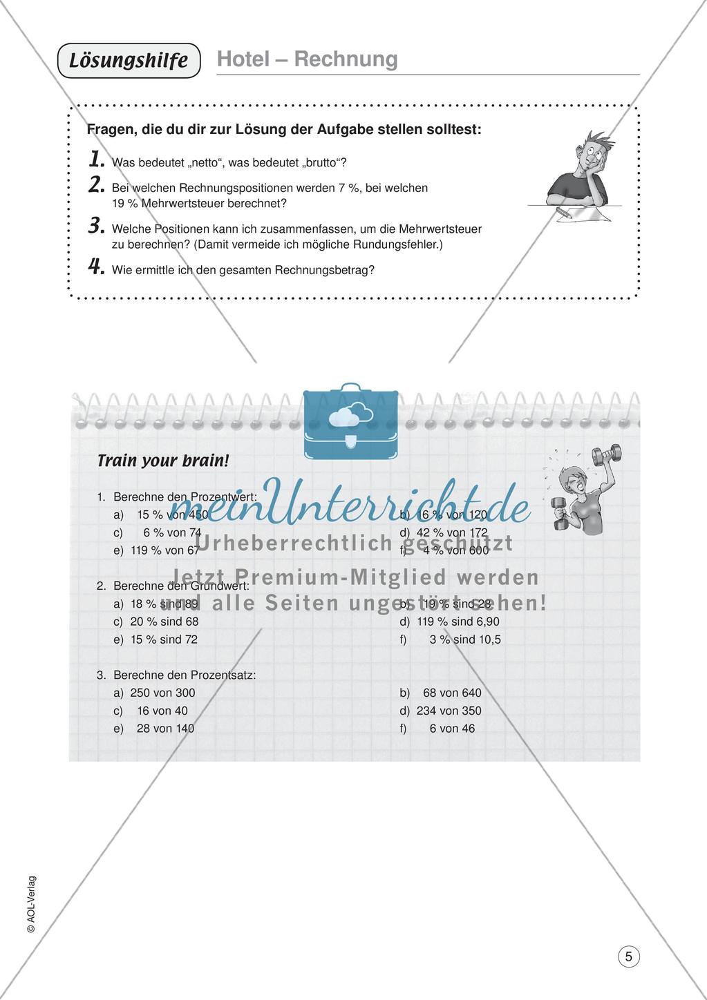 Mathe im Berufsalltag/Gastgewerbe: Bruttopreise berechnen Preview 7