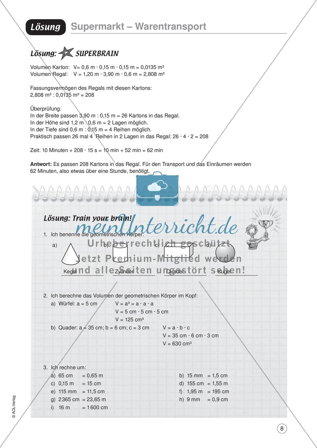 Mathe im Berufsalltag/Einzelhandel: Warentransporte optimieren Preview 10