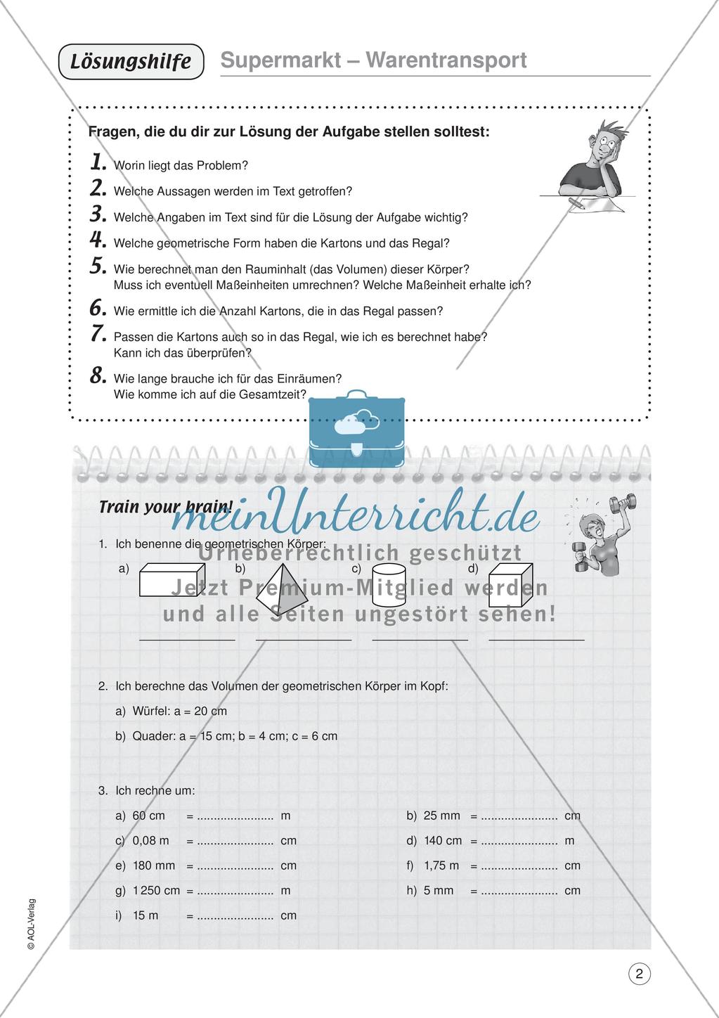 Mathe im Berufsalltag/Einzelhandel: Warentransporte optimieren Preview 4