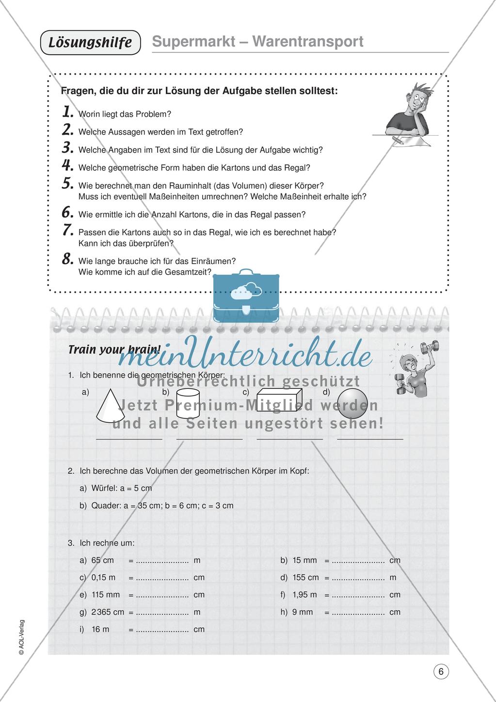 Mathe im Berufsalltag/Einzelhandel: Warentransporte optimieren Preview 8