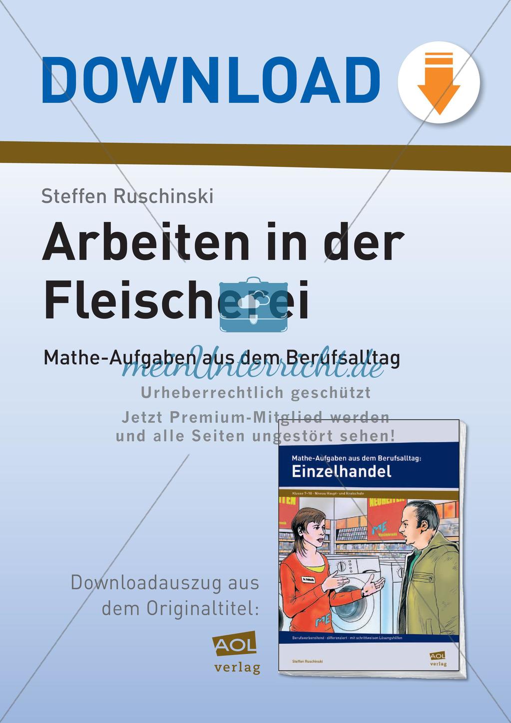 Mathe im Berufsalltag/Einzelhandel: Gewichtsangaben umrechnen Preview 1