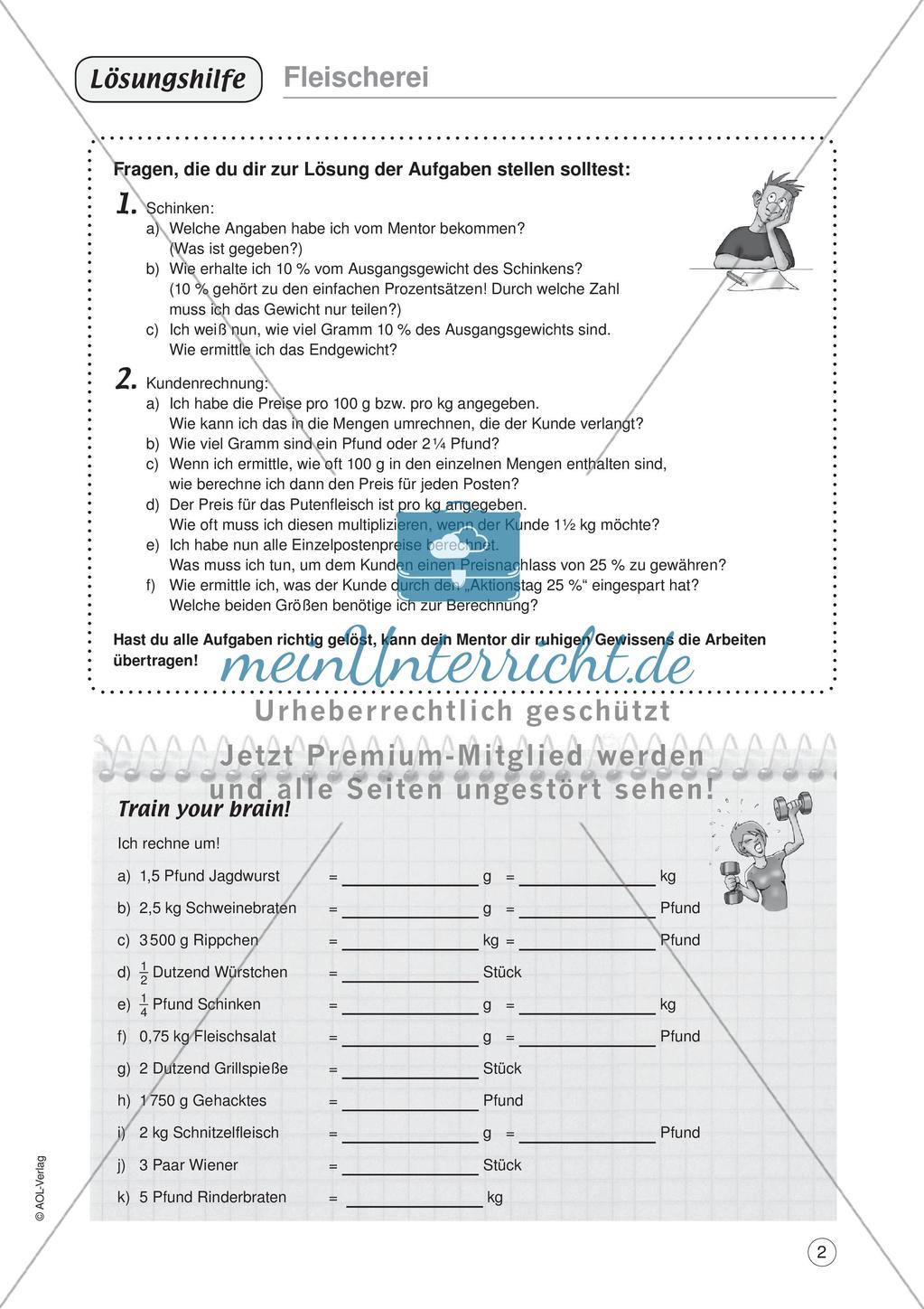 Mathe im Berufsalltag/Einzelhandel: Gewichtsangaben umrechnen Preview 4