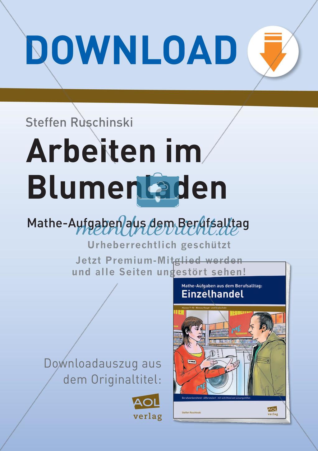 Mathe im Berufsalltag/Einzelhandel: Gesamtpreise berechnen Preview 1