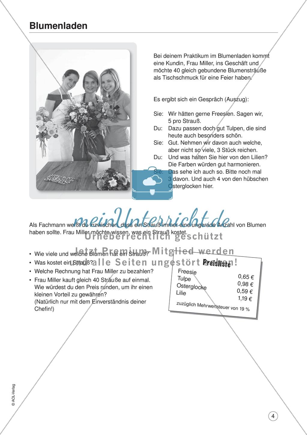 Mathe im Berufsalltag/Einzelhandel: Gesamtpreise berechnen Preview 6