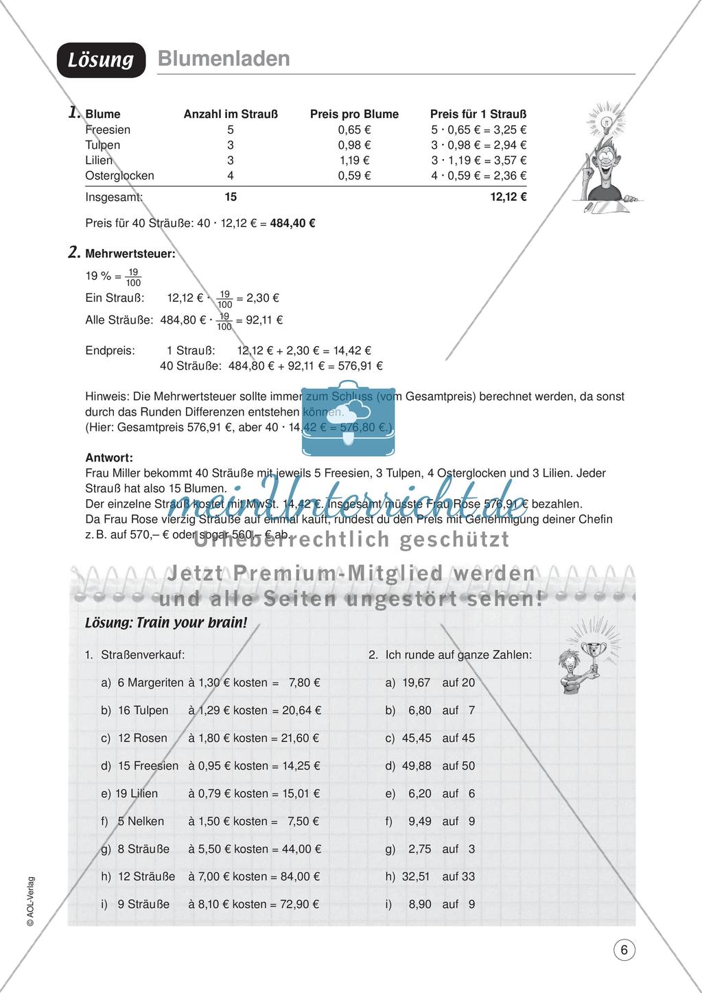 Mathe im Berufsalltag/Einzelhandel: Gesamtpreise berechnen Preview 8