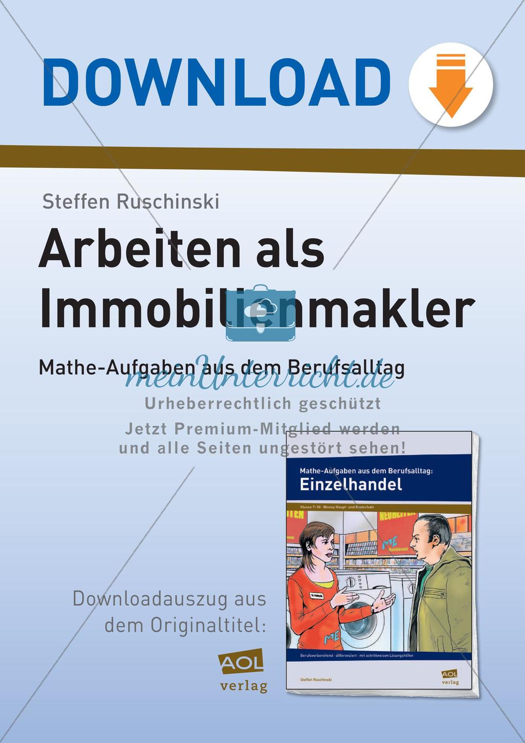 Mathe im Berufsalltag/Einzelhandel: Immobilienpreise berechnen Preview 1