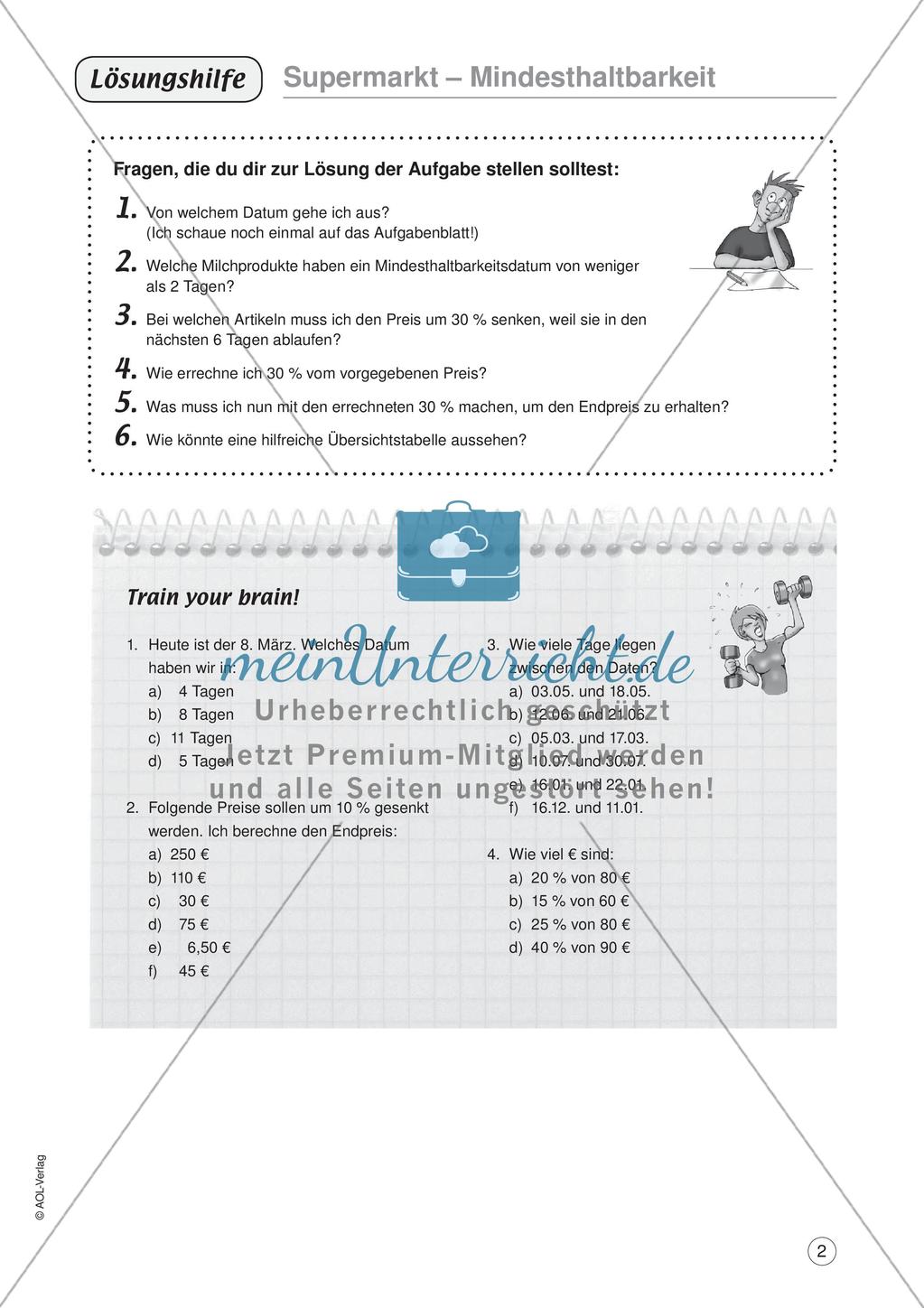 Mathe im Berufsalltag/Einzelhandel: Preisreduzierungen berechnen Preview 4