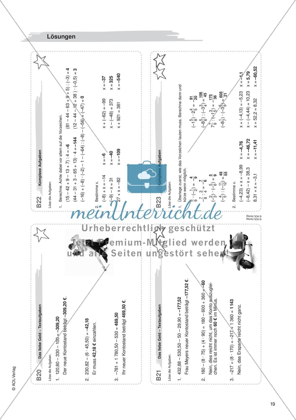 Freiarbeit: Rationale Zahlen Preview 21