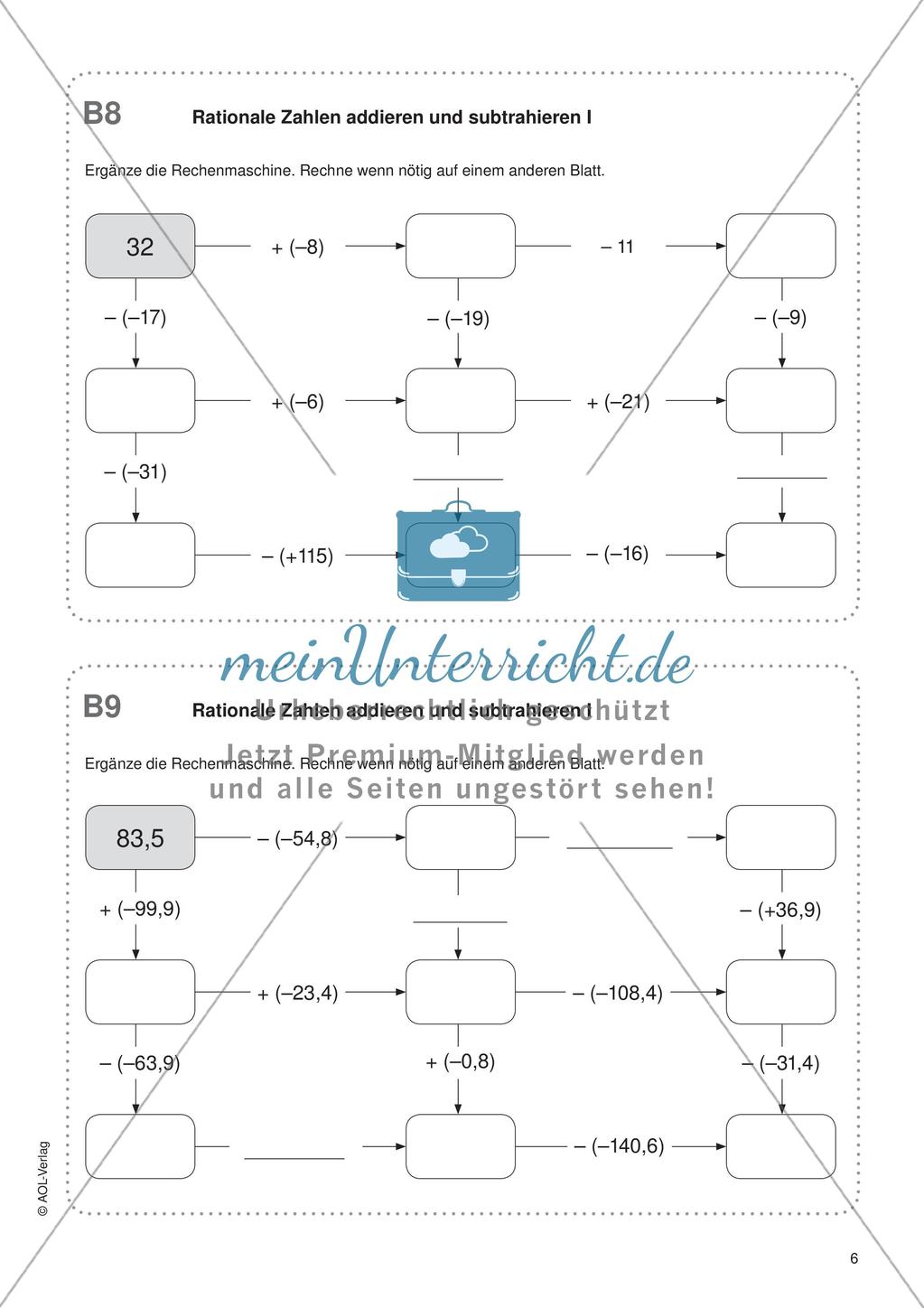 Freiarbeit: Rationale Zahlen Preview 8
