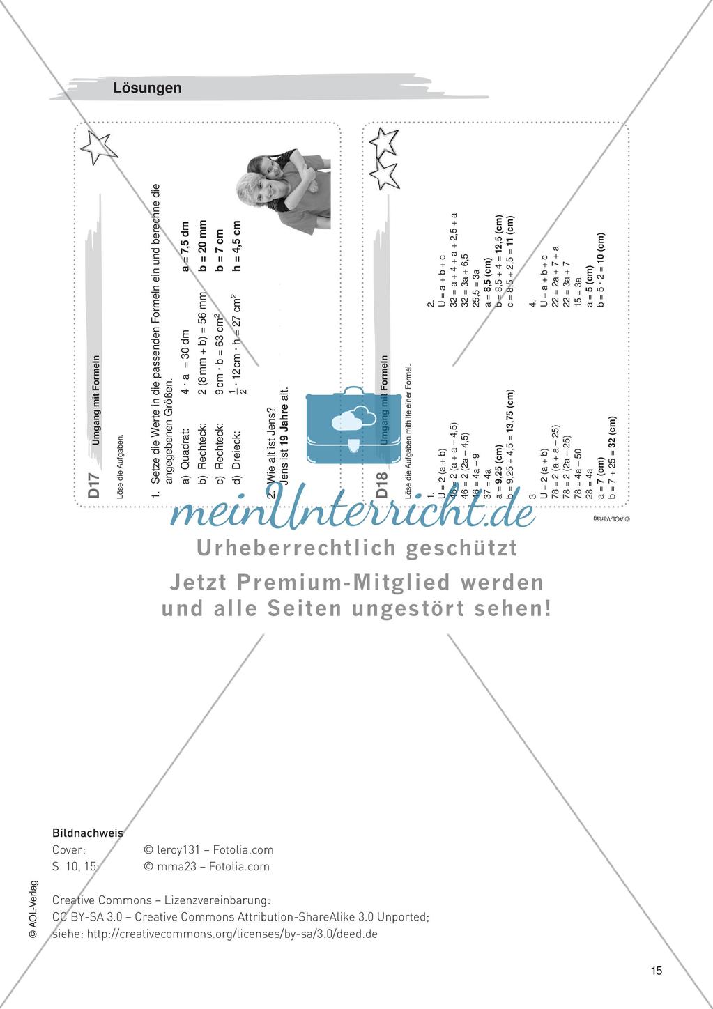 Freiarbeit: Terme und Gleichungen Preview 17